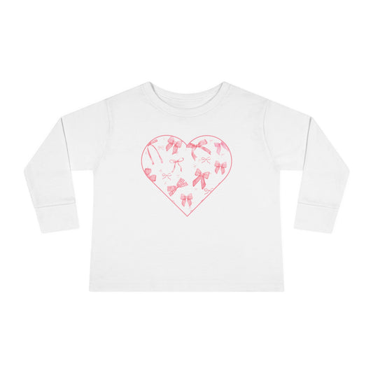 Sweetheart Bows - Toddler Long Sleeve Tee